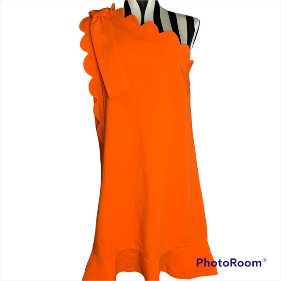 Victoria Beckham for Target  One Shoulder Dress Women orange M - Picture 2 of 13